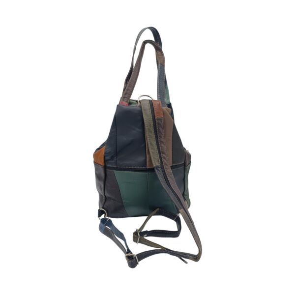 Rucsac Damă Piele Naturală Ellisse R60-126 – Patchwork Multicolor, Casual & Elegant