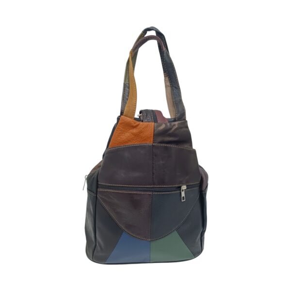 Rucsac Damă Piele Naturală Ellisse R60-127 – Patchwork Multicolor, Casual & Elegant
