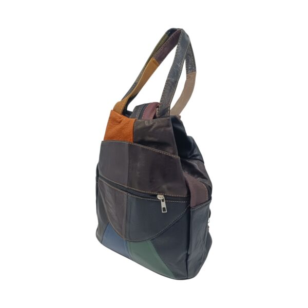 Rucsac Damă Piele Naturală Ellisse R60-127 – Patchwork Multicolor, Casual & Elegant
