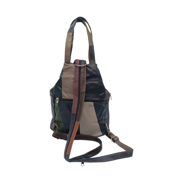 Rucsac Damă Piele Naturală Ellisse R60-127 – Patchwork Multicolor, Casual & Elegant