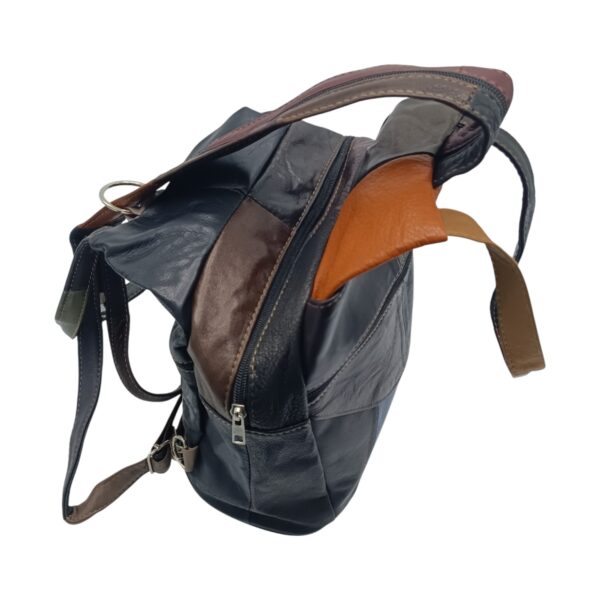 Rucsac Damă Piele Naturală Ellisse R60-127 – Patchwork Multicolor, Casual & Elegant