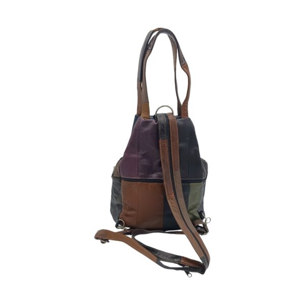 Rucsac Damă Piele Naturală Ellisse R60-128 – Patchwork Multicolor, Casual & Elegant