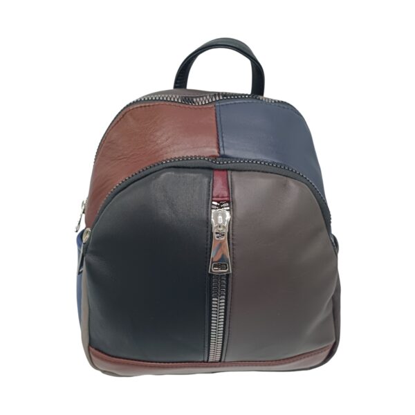 Rucsac damă Multicolor din piele naturală – Selina Unique S100-15