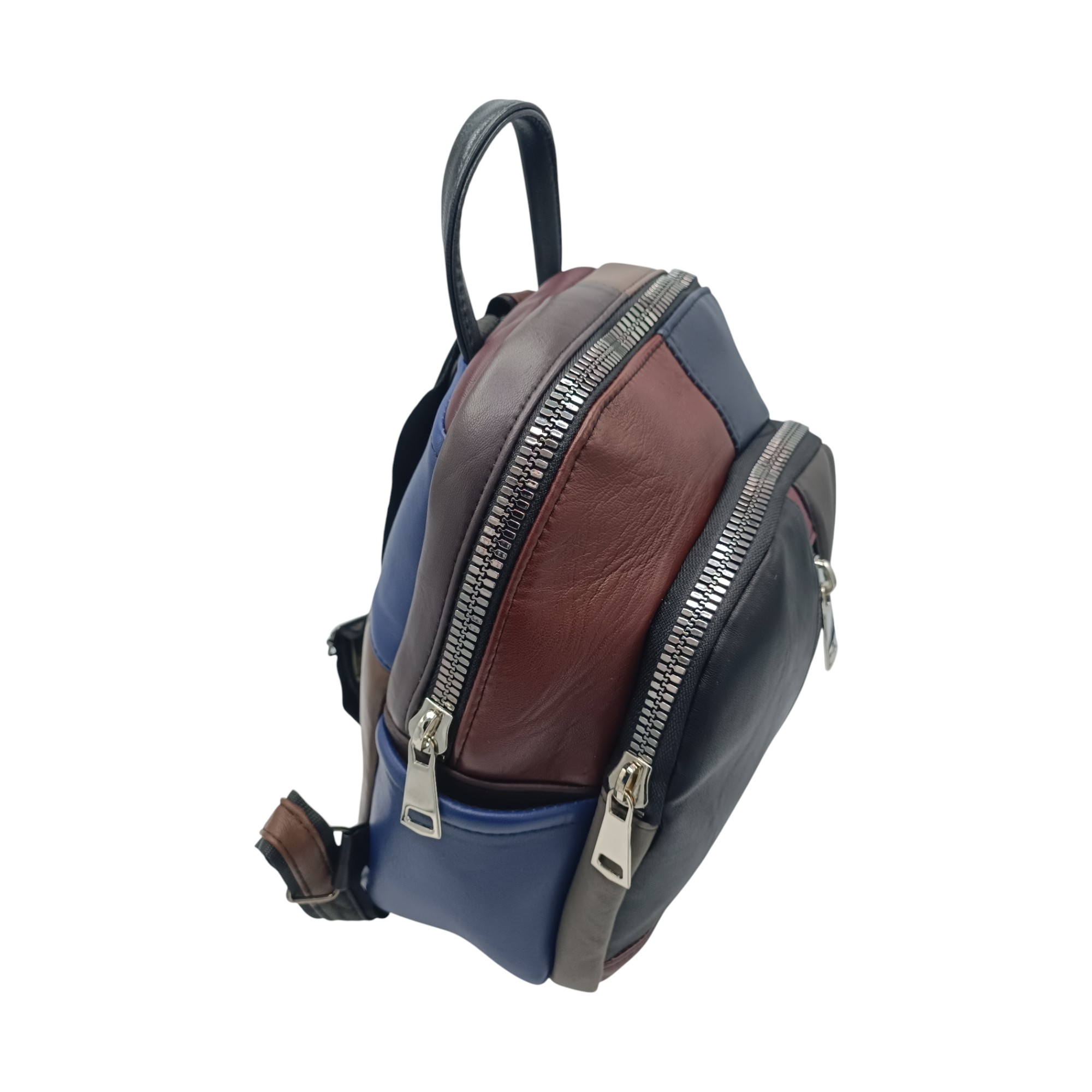 Rucsac dama, piele naturala,multicolor, Selina S100-15- (7) Rucsac damă Multicolor din piele naturală – Selina Unique S100-15