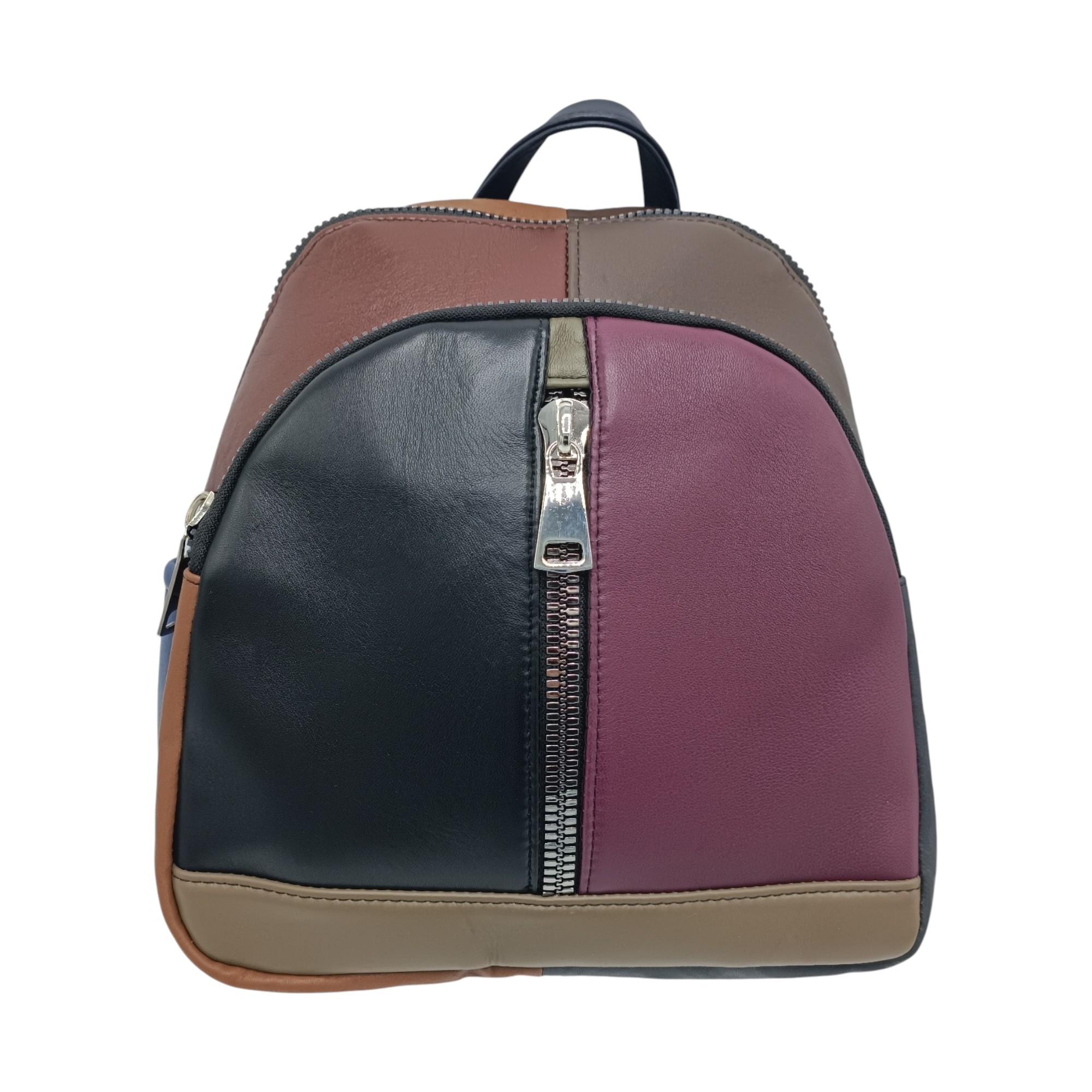 Rucsac damă Multicolor din piele naturală – Selina Unique S100-17