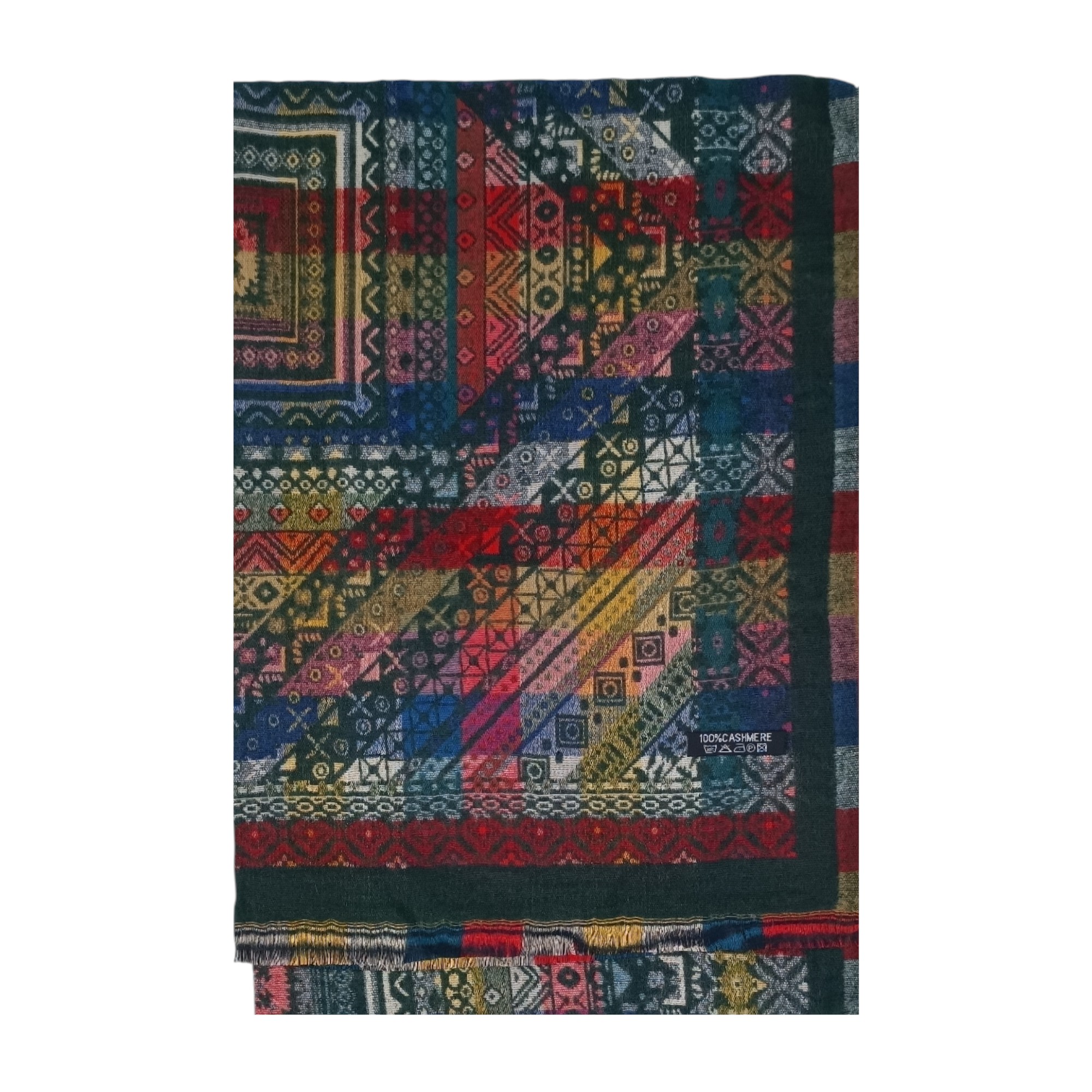 Esarfa casmir, DB30-3- (2) Eșarfă Heritage Luxe DB30-3- din cașmir multicolor – 180 × 70 cm