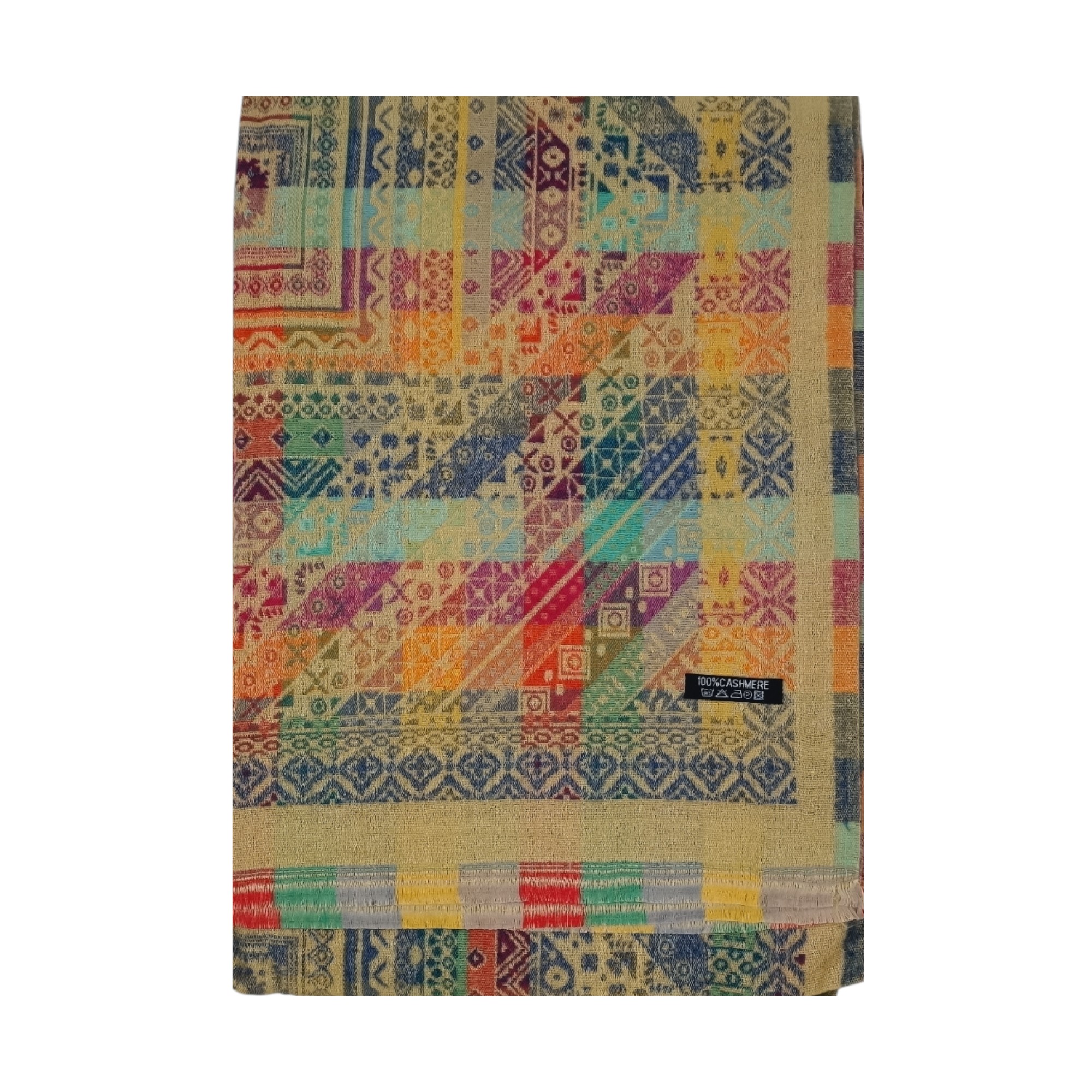 Esarfa casmir, DB30-5- (2) Eșarfă Heritage Luxe DB30-5- din cașmir multicolor – 180 × 70 cm