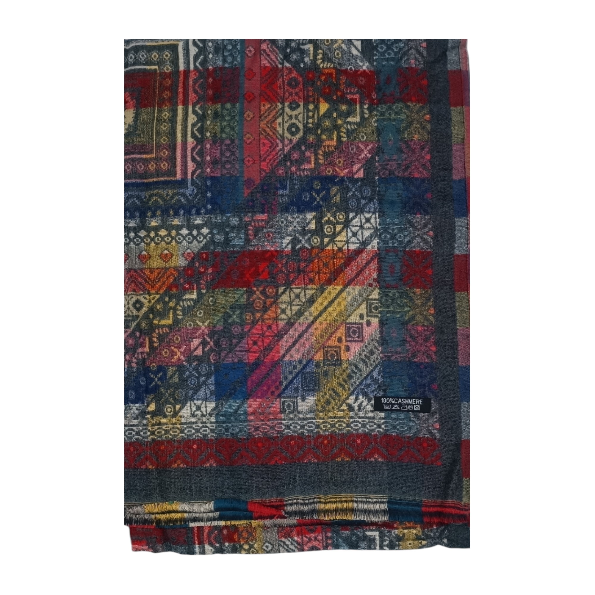 Esarfa casmir, DB30-6- (1) Eșarfă Heritage Luxe DB30-6- din cașmir multicolor – 180 × 70 cm