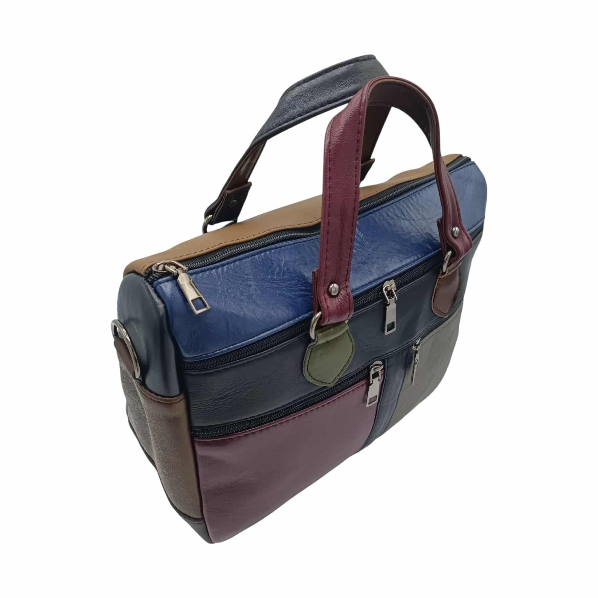 Geantă damă din piele naturală multicoloră Celeste – Model YG110-7