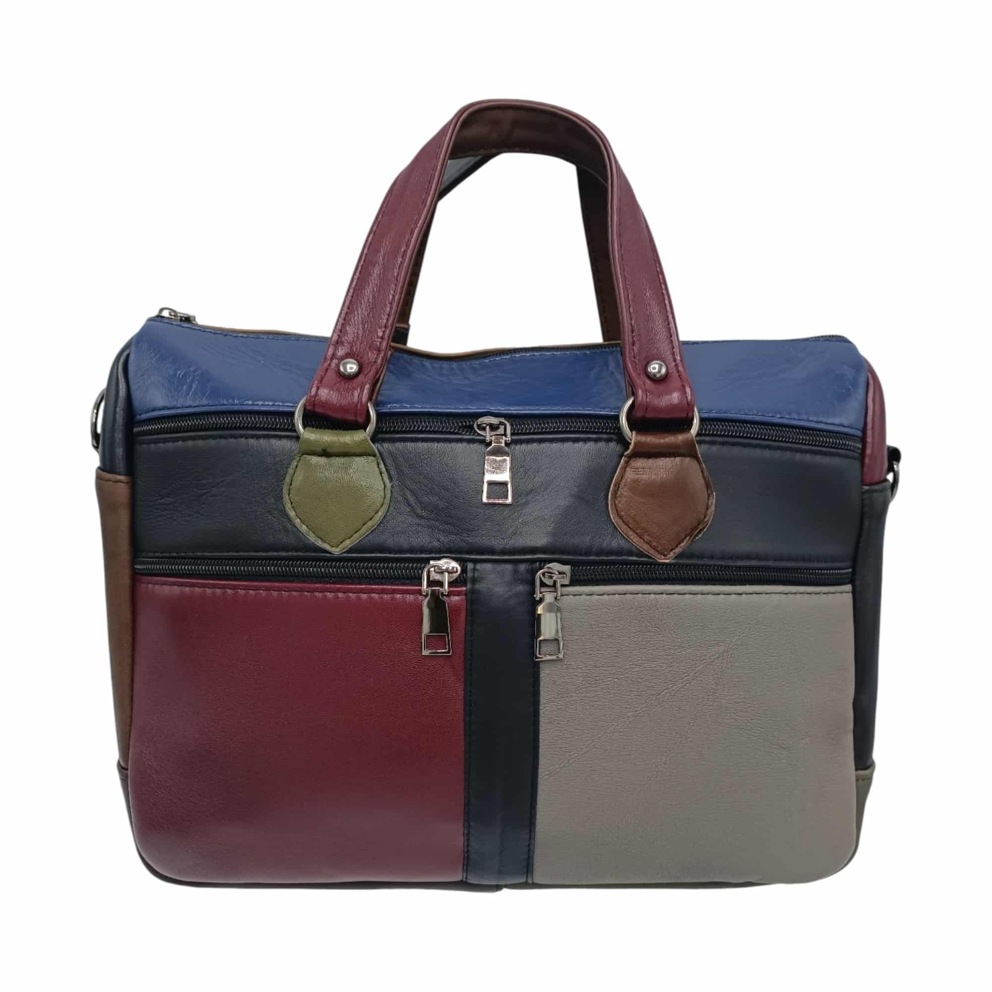 Geantă damă din piele naturală multicoloră Celeste – Model YG110-7