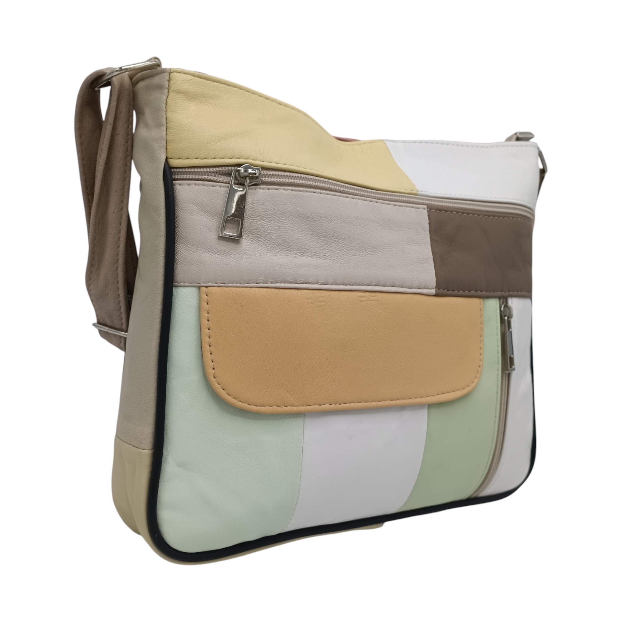 Geanta dama, piele naturala, R45-JM41- (2) Geanta Damă Lucia R45-JM41,Multicolor , Piele Naturală, dimensiune 27 x 8 x 22 cm