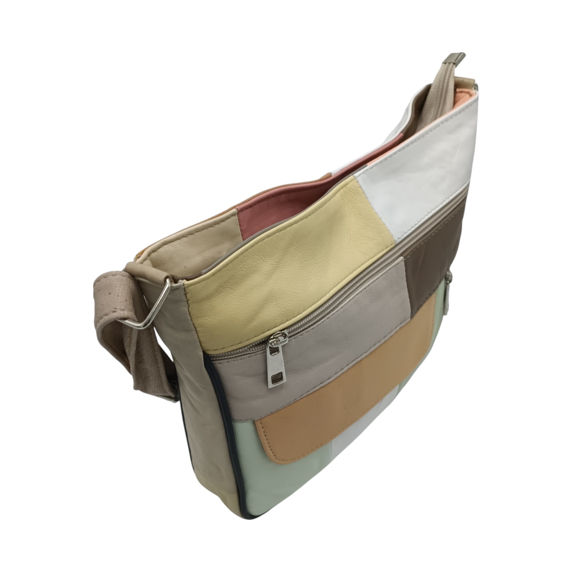 Geanta dama, piele naturala, R45-JM41- (4) Geanta Damă Lucia R45-JM41,Multicolor , Piele Naturală, dimensiune 27 x 8 x 22 cm