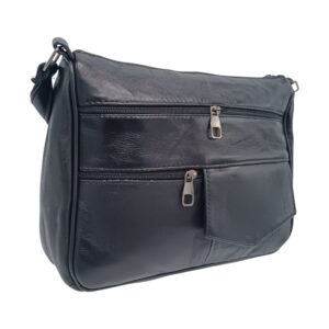 Geanta Damă Lucia R45-JMN5 (culoare Negru), Piele Naturală, dimensiune 28 x 9 x 23 cm