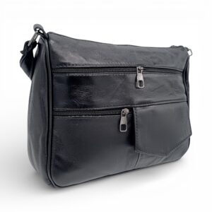 Geanta Damă Lucia R45-JMN5 (culoare Negru), Piele Naturală, dimensiune 28 x 9 x 23 cm