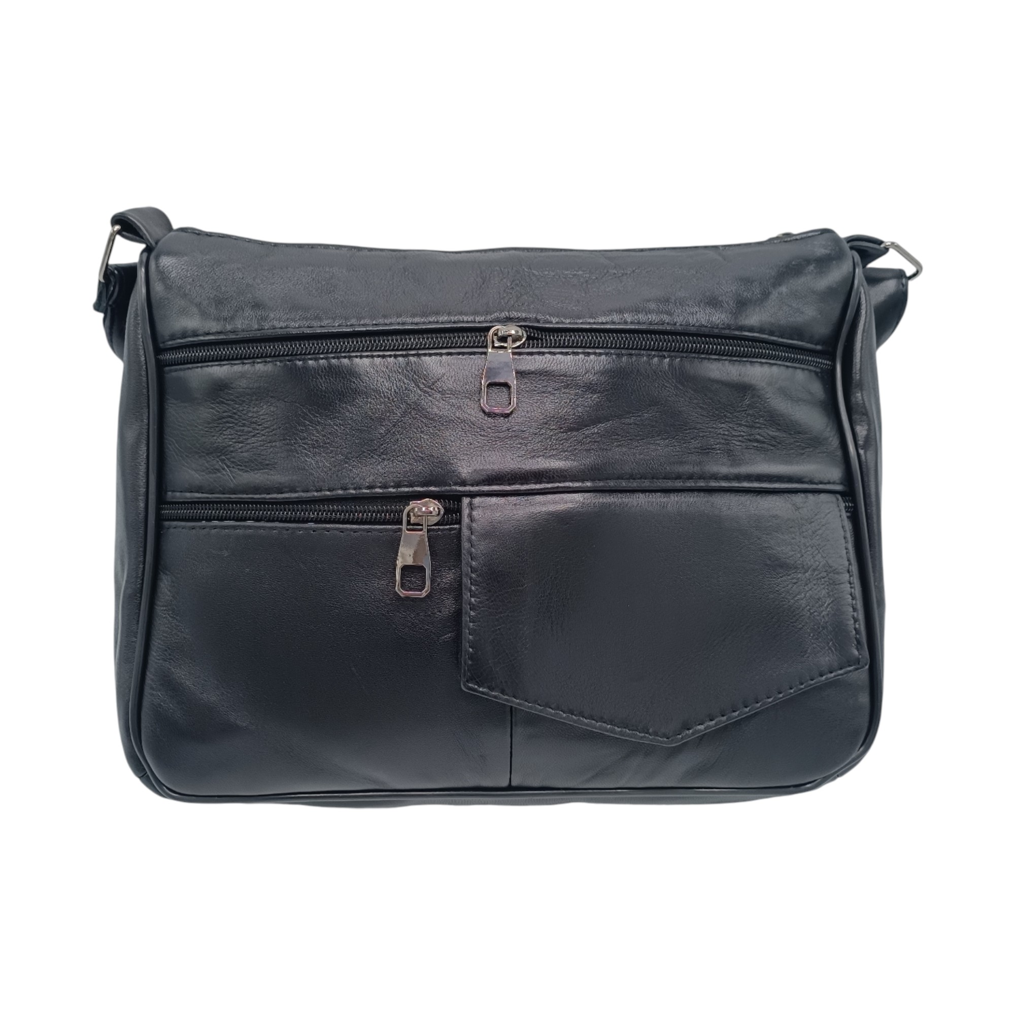 Geanta dama, piele naturala R45-JMN5- (4) Geanta Damă Lucia R45-JMN5 (culoare Negru), Piele Naturală, dimensiune 28 x 9 x 23 cm