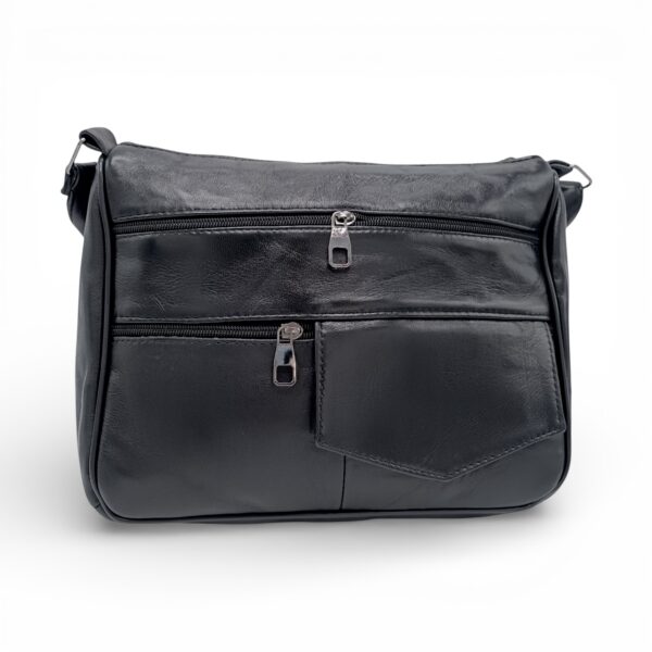 Geanta Damă Lucia R45-JMN5 (culoare Negru), Piele Naturală, dimensiune 28 x 9 x 23 cm