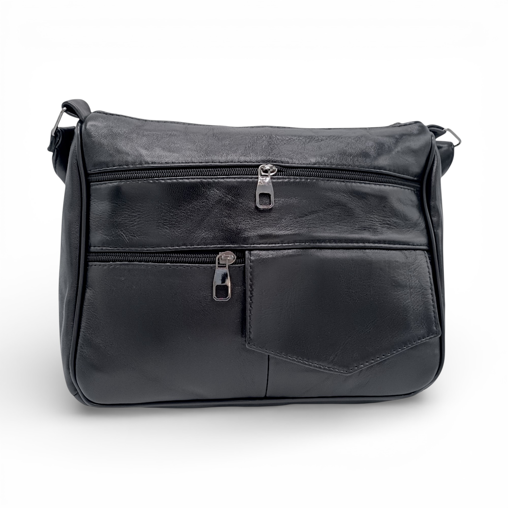 Geanta Damă Lucia R45-JMN5 (culoare Negru), Piele Naturală, dimensiune 28 x 9 x 23 cm