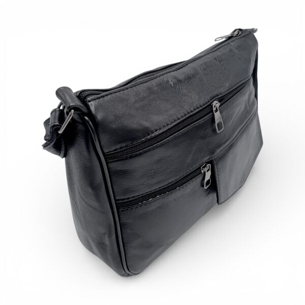 Geanta Damă Lucia R45-JMN5 (culoare Negru), Piele Naturală, dimensiune 28 x 9 x 23 cm