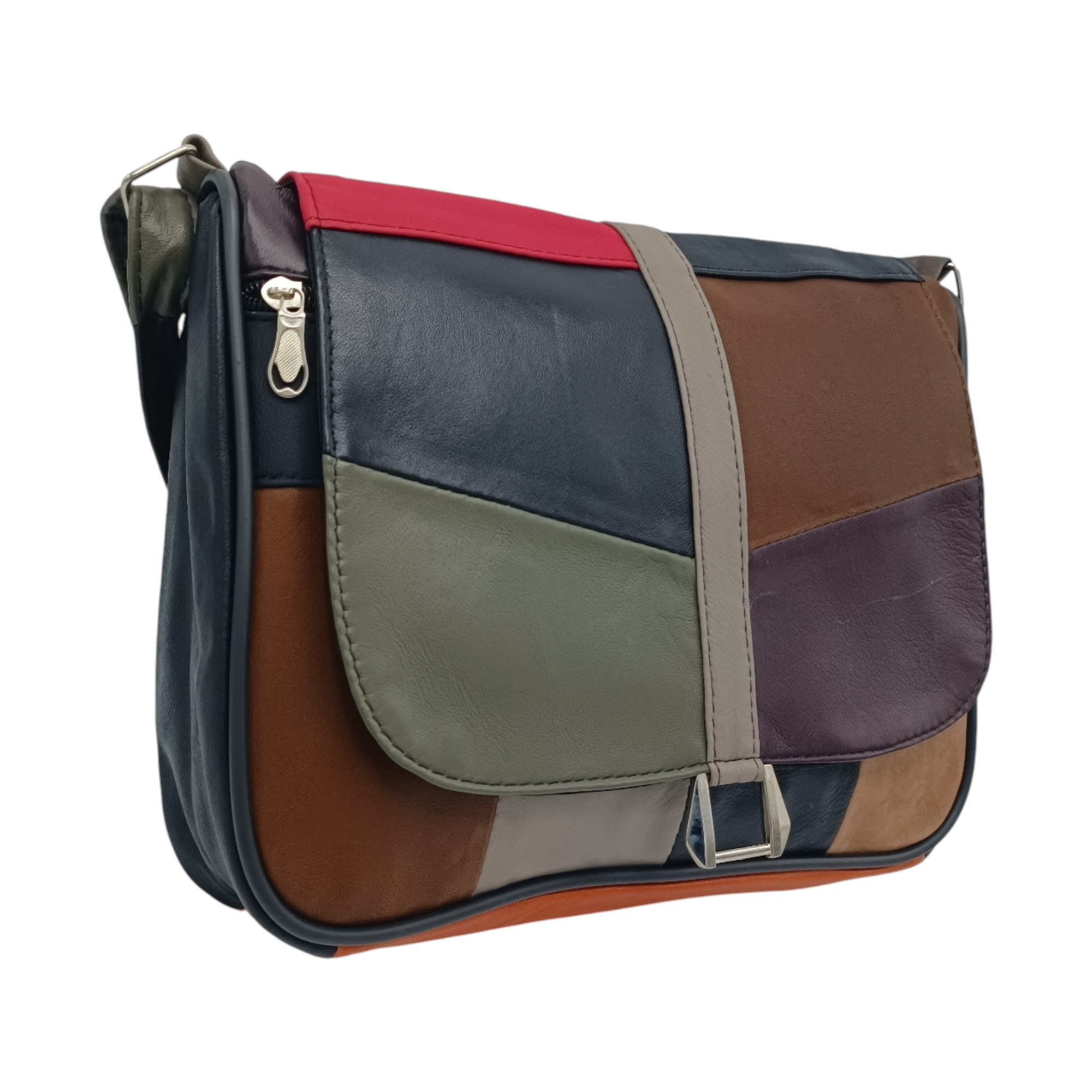 Geantă Damă Unicat Lucia R45-491, Piele Naturală, Multicolor