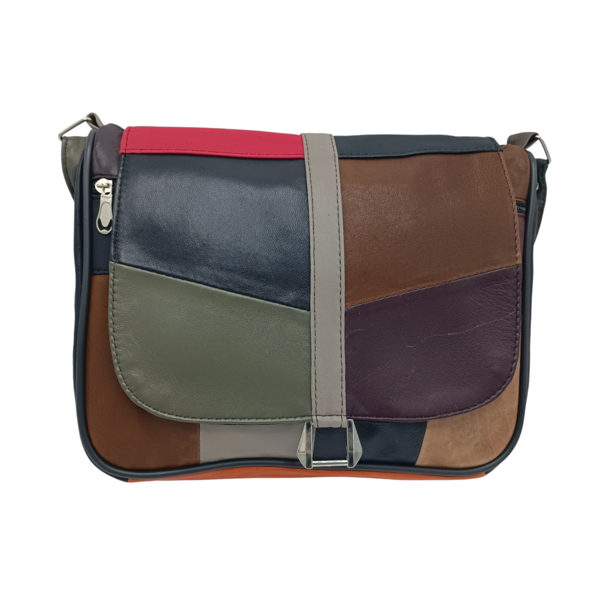 Geantă Damă Unicat Lucia R45-491, Piele Naturală, Multicolor