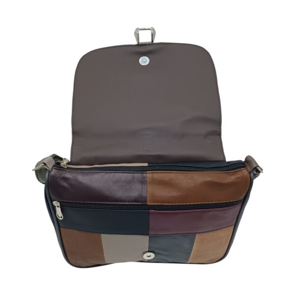 Geantă Damă Unicat Lucia R45-491, Piele Naturală, Multicolor