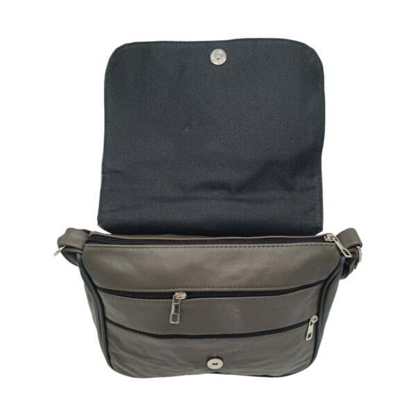 Geantă Damă, Piele Naturală, Lucia R45-CG - Verde Militar