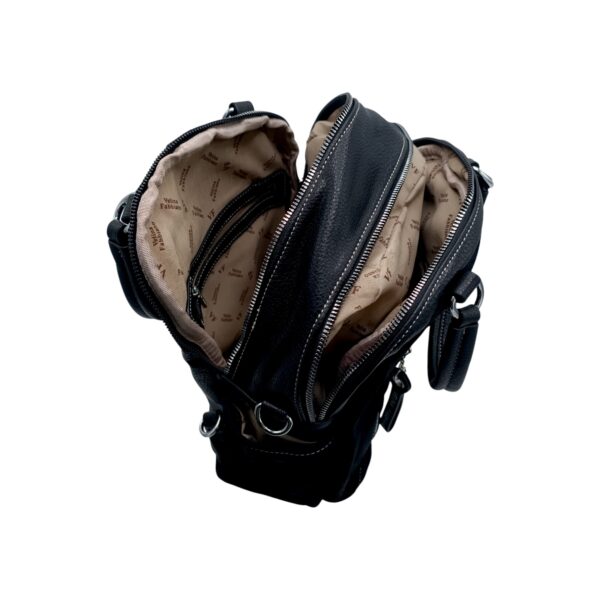 Geantă/Rucsac damă Velina Fabbiano VF25-363S(Negru) - model versatil 2 în 1