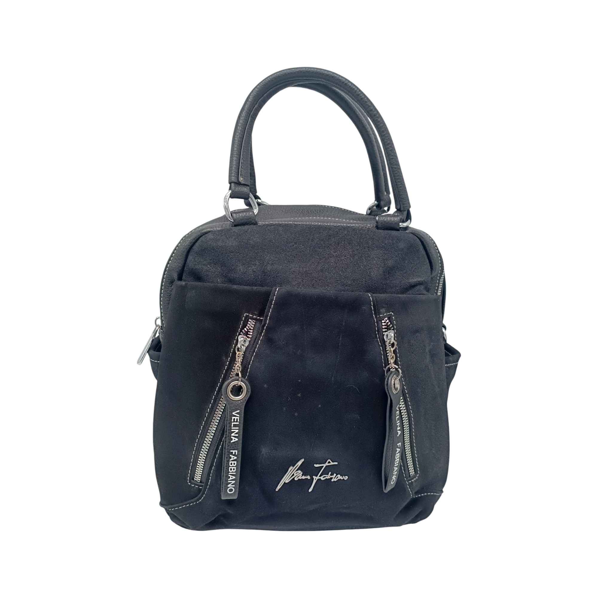 Geantă si Rucsac damă Velina Fabbiano VF25-363S( Negru ) - model versatil 2 în 1 (5) Geantă/Rucsac damă Velina Fabbiano VF25-363S(Negru) - model versatil 2 în 1