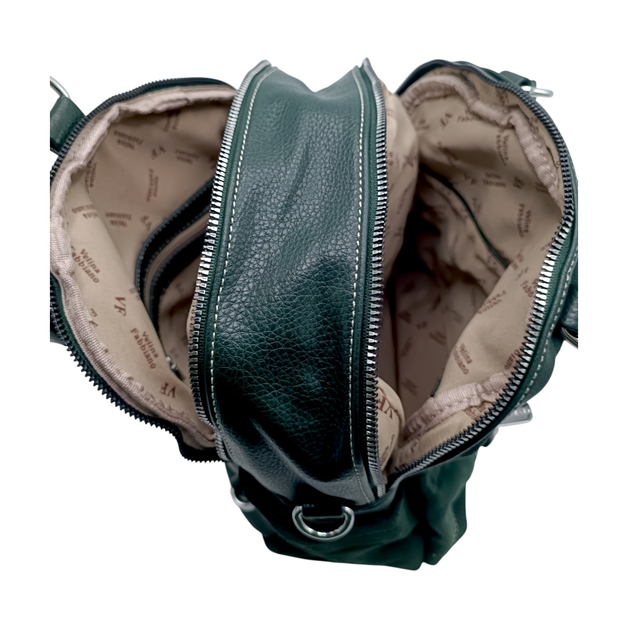 Geantă si Rucsac damă Velina Fabbiano VF25-363S( Verde ) - model versatil 2 în 1 (15) Geantă/Rucsac damă Velina Fabbiano VF25-363S(Verde) – model versatil 2 în 1