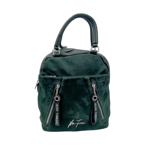Geantă/Rucsac damă Velina Fabbiano VF25-363S(Verde) – model versatil 2 în 1