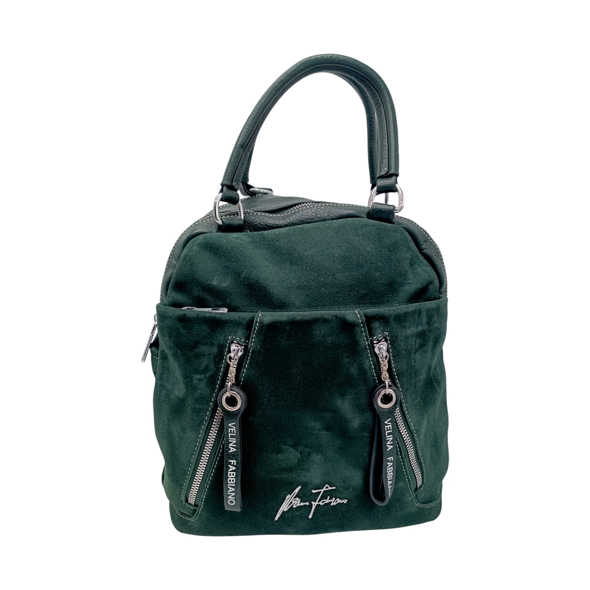 Geantă si Rucsac damă Velina Fabbiano VF25-363S( Verde ) - model versatil 2 în 1 (4) Geantă/Rucsac damă Velina Fabbiano VF25-363S(Verde) – model versatil 2 în 1