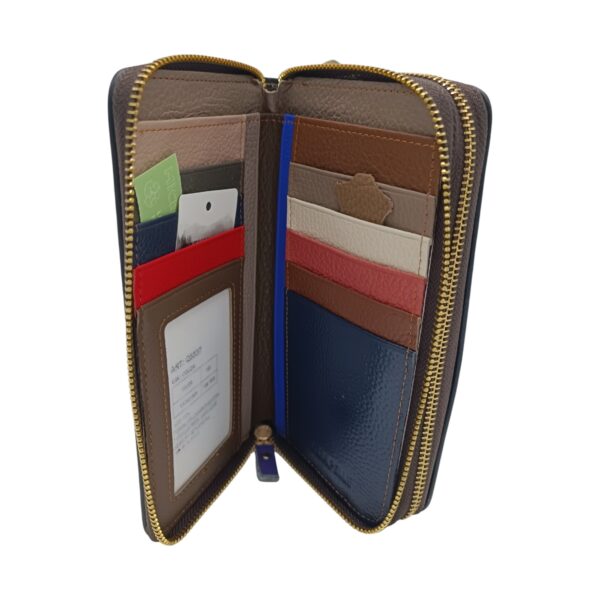 Portofel damă piele naturală multicoloră, Ivy Q3337