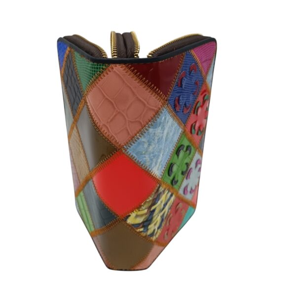 Portofel damă piele naturală multicoloră, Ivy Q3337