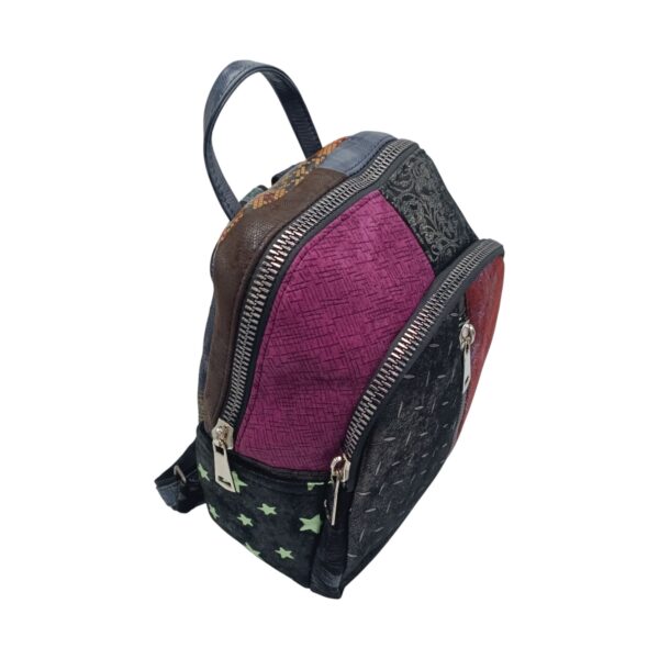 Rucsac damă Multicolor din piele naturală – Selina Unique S100-18