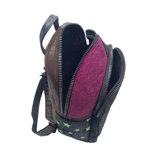 Rucsac damă Multicolor din piele naturală – Selina Unique S100-18