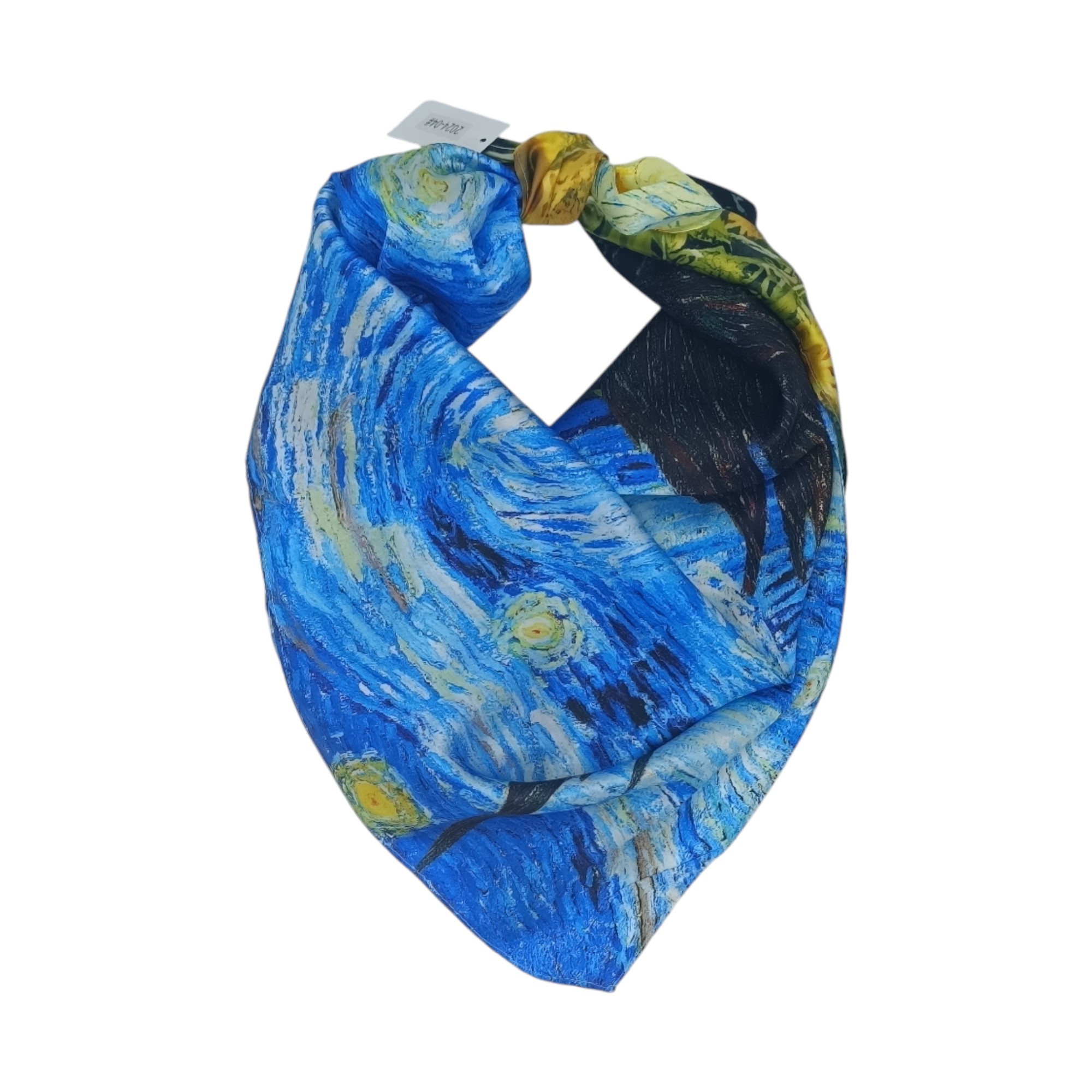 Batic Damă Artistic 70×70 cm – Nuit Étoilée Dorée (2024-4#11) (2) Batic Damă Artistic 70×70 cm – Nuit Étoilée Dorée (2024-4#11)