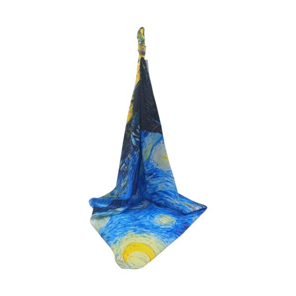 Batic Damă Artistic 70×70 cm – Nuit Étoilée Dorée (2024-4#11)