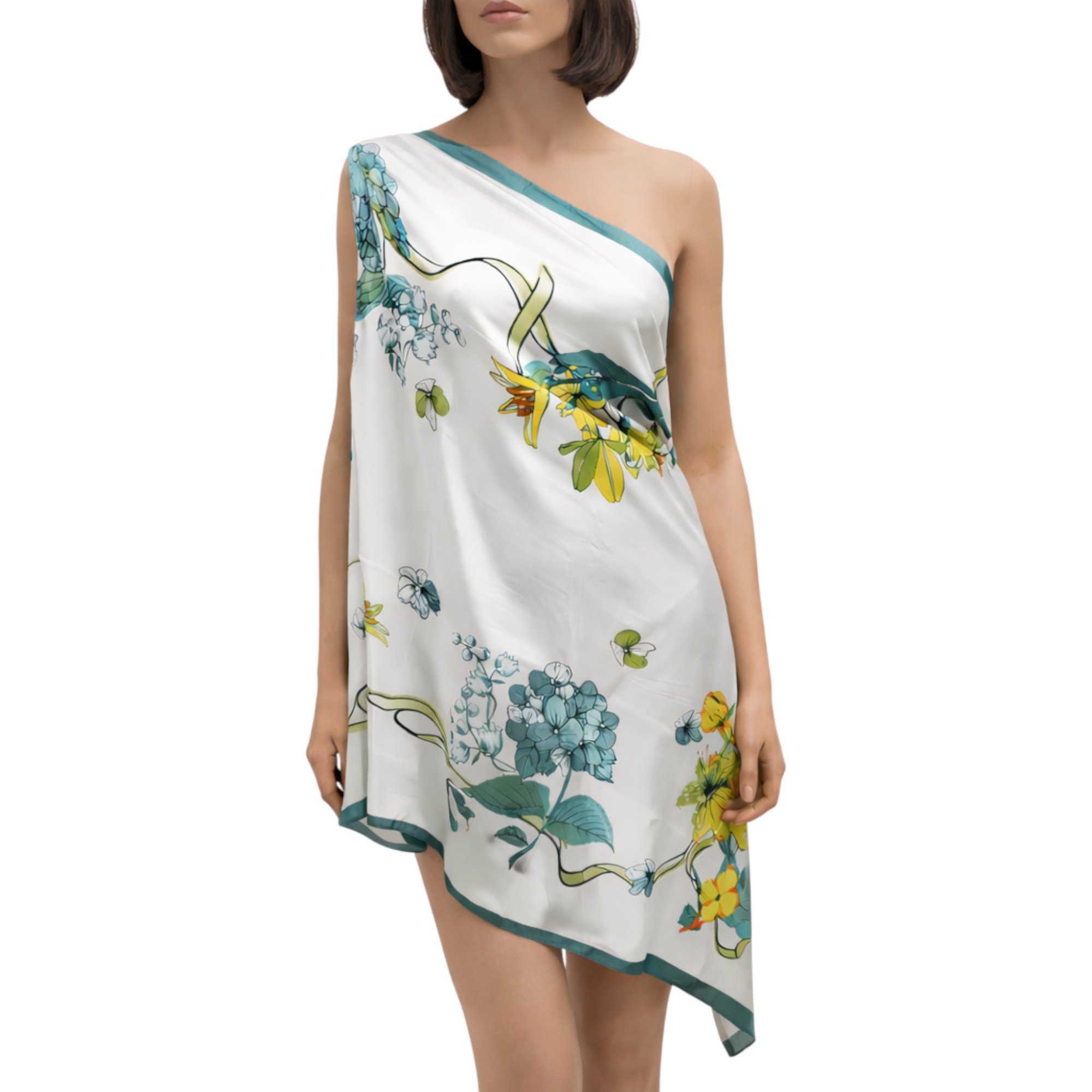 Eșarfă Feeling Silk – Alexa G&D-201 (85×180 cm) | Design Floral Premium, Cutie Cadou