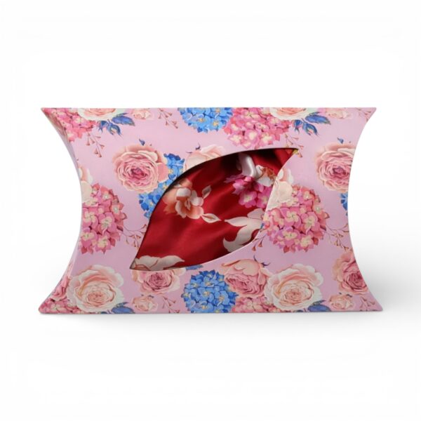 Eșarfă Feeling Silk – Alexa G&D-202 (85×180 cm) | Model Floral Roșu, Cutie Cadou