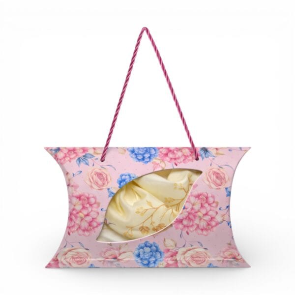 Eșarfă Feeling Silk – Alexa G&D-203 (85×180 cm) | Golden Bloom, Cutie Cadou