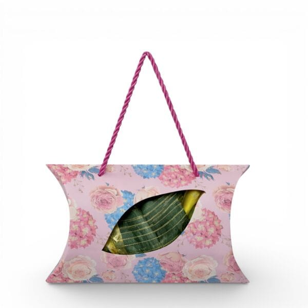 Eșarfă Feeling Silk – Alexa G&D-204 (85×180 cm) | Emerald Bloom, Cutie Cadou