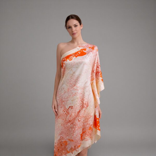 Eșarfă Feeling Silk – Alexa G&D-206 (85×180 cm) | Amber Garden, Cutie Cadou