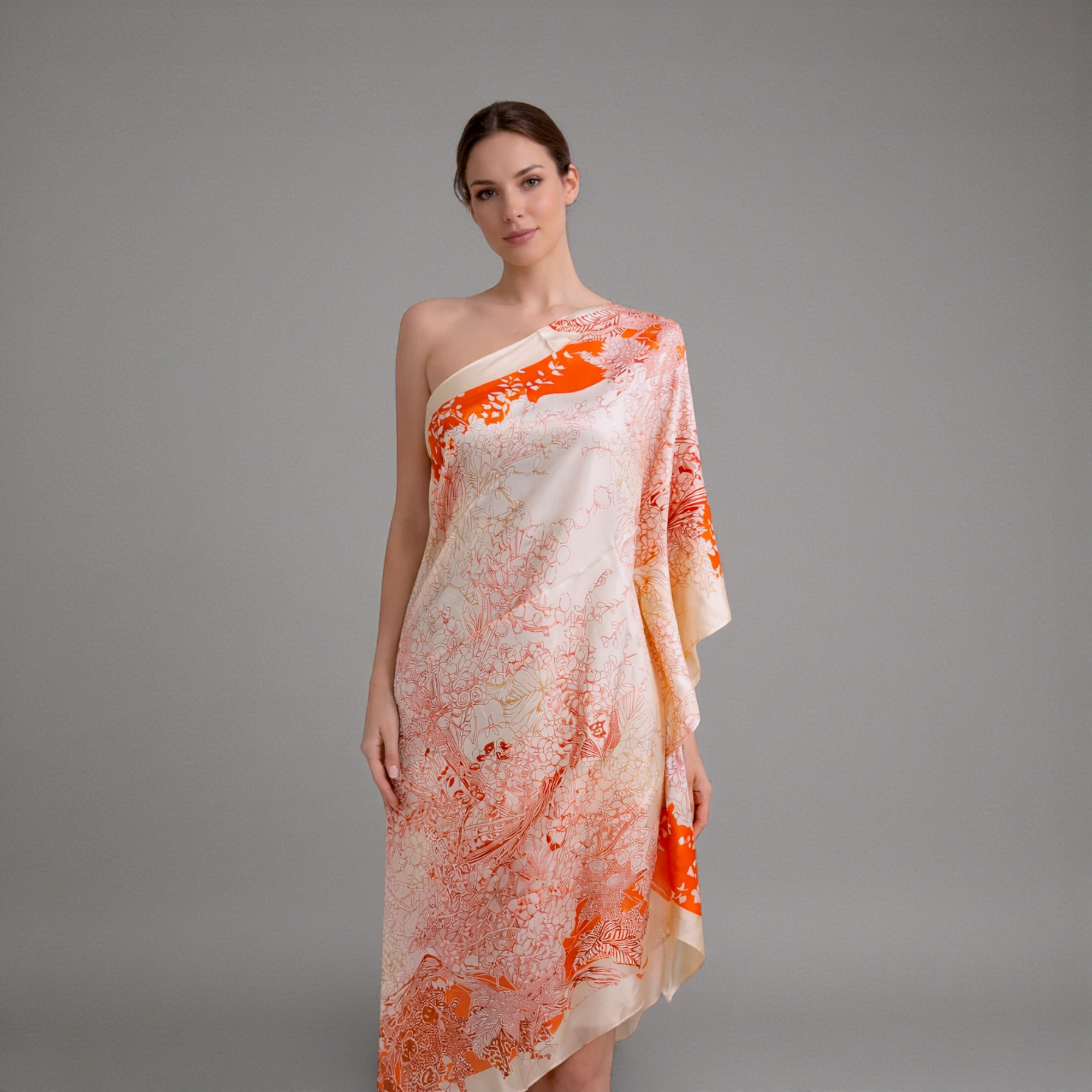 Eșarfă Feeling Silk – Alexa G&D-206 (85×180 cm) | Amber Garden, Cutie Cadou