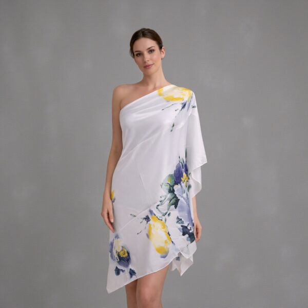 Eșarfă Feeling Silk – Alexa G&D-207 (85×180 cm) | Golden Iris, Cutie Cadou