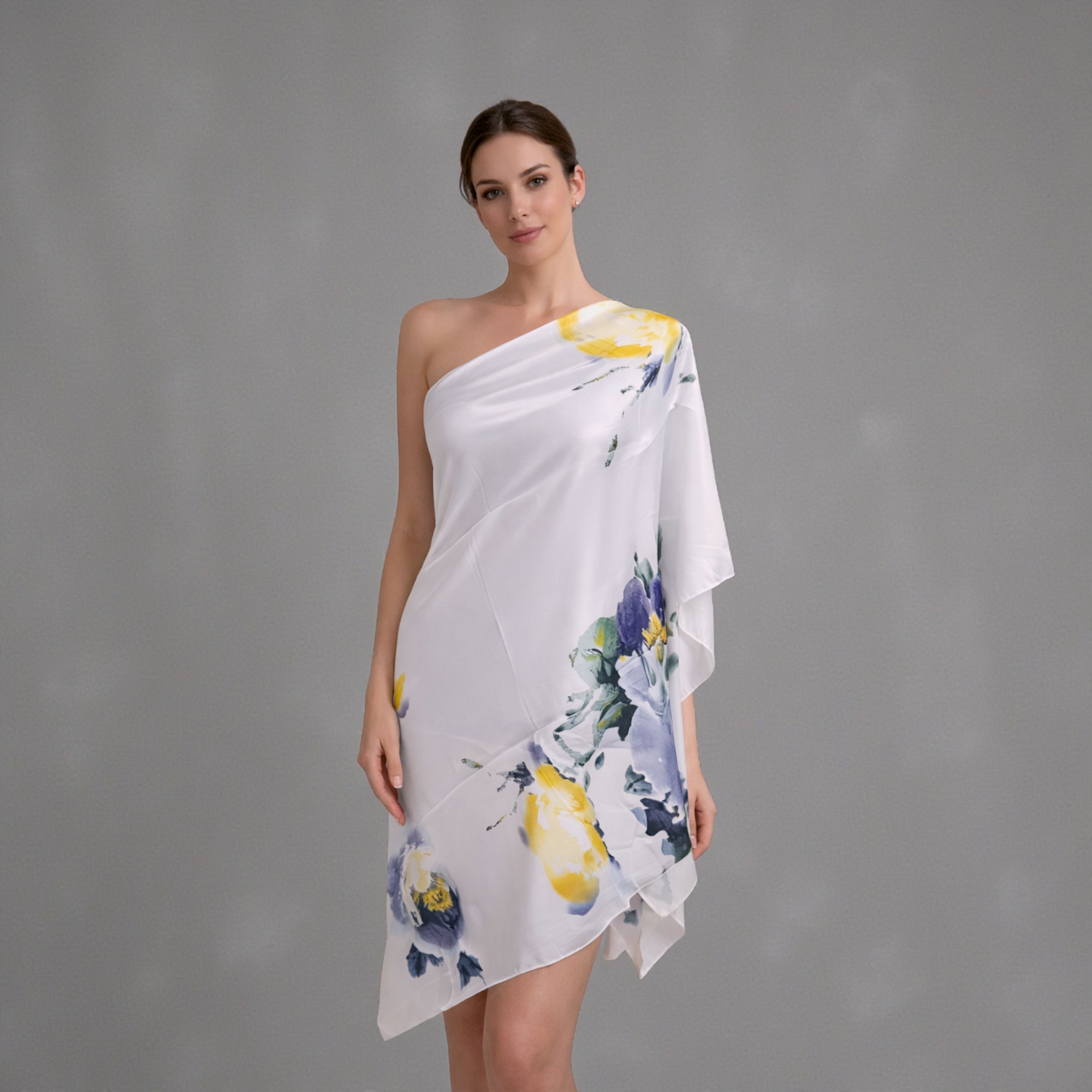 Eșarfă Feeling Silk – Alexa G&D-207 (85×180 cm) | Golden Iris, Cutie Cadou