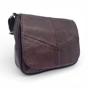 Geantă Damă Crossbody Lucia R45-CB | Piele Naturală, Bordo Elegant