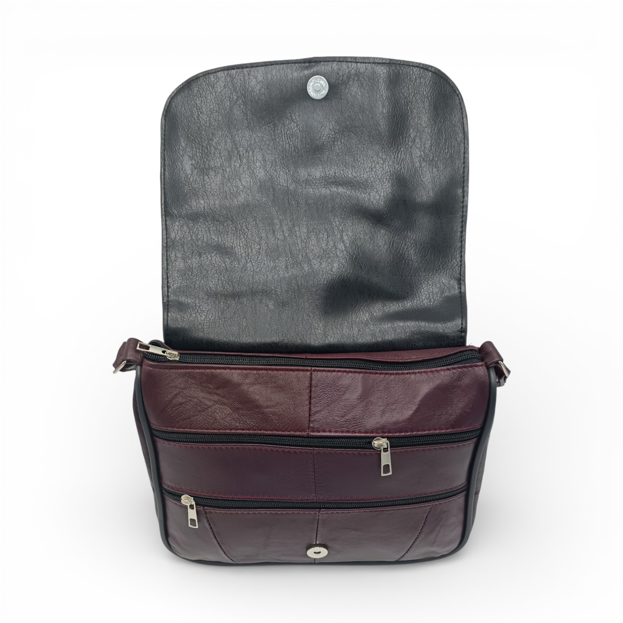 Geantă Damă Crossbody Lucia R45-CB Piele Naturală, Bordo Elegant (5) Geantă Damă Crossbody Lucia R45-CB | Piele Naturală, Bordo Elegant