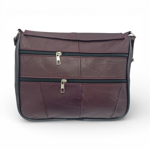 Geantă Damă Crossbody Lucia R45-CB | Piele Naturală, Bordo Elegant