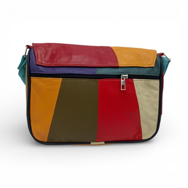 Geantă Damă Crossbody Lucia R45X-32, Piele Naturală Multicolor