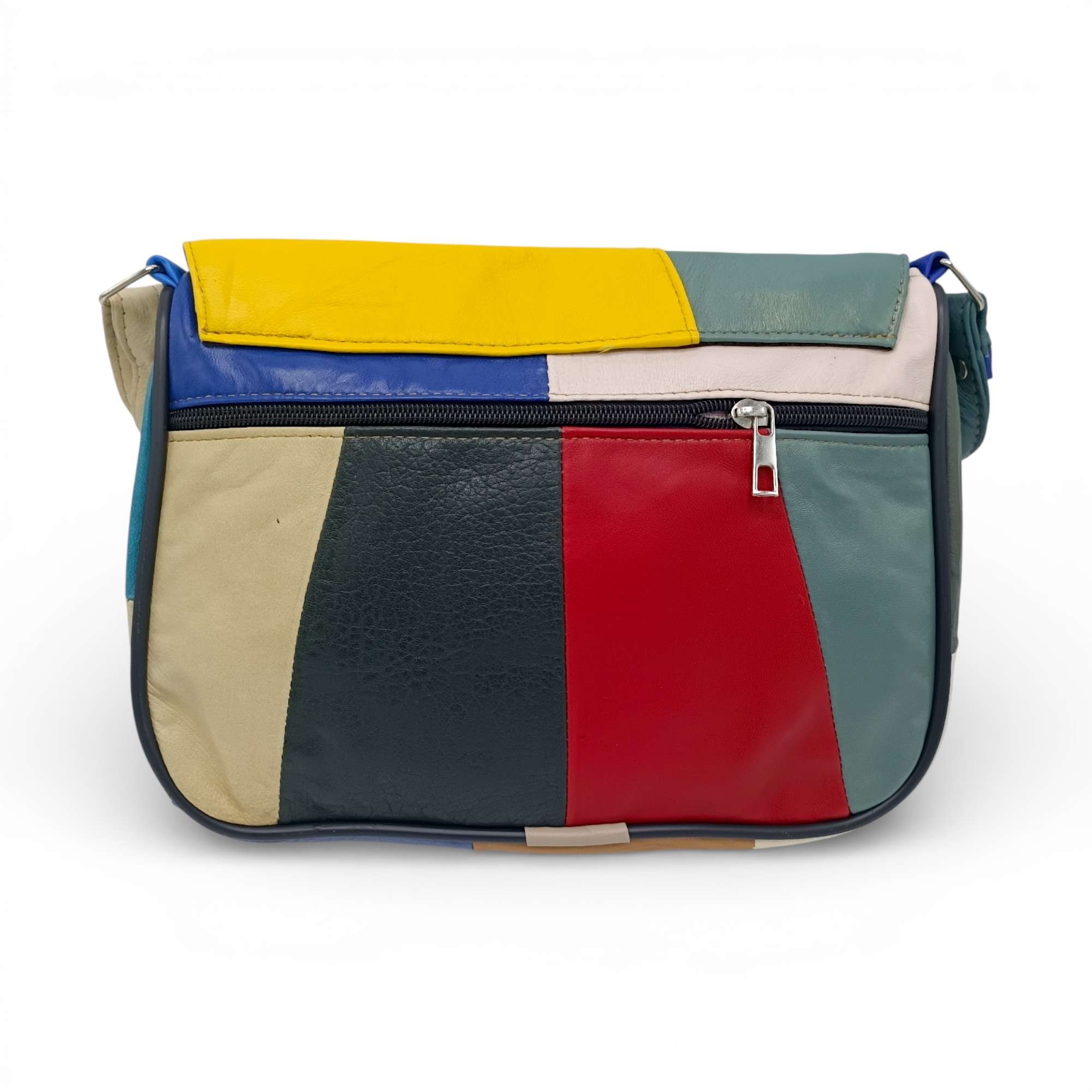 Geantă Damă Crossbody Lucia R45X-33, Piele Naturală Multicolor